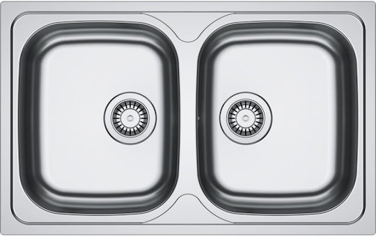 Franke Ένθετος Νεροχύτης Inox Brushed Μ50xΠ80cm Γκρι