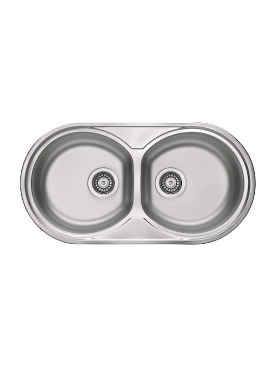 Alveus Unterbau Küchenspüle Inox M43.7xB83.2cm Graue