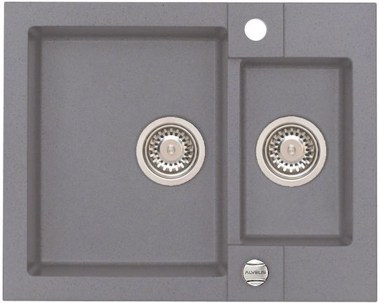 Alveus Ένθετος Νεροχύτης Inox Μ47.5xΠ59.5cm Γκρι