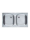 Alveus Drop-In Kitchen Sink Inox L43.5xW78cm Gray