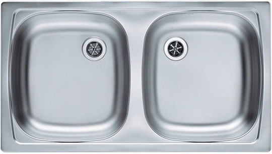 Alveus Ентов Кухненски Мивка Inox М43.5xШ78см Сива