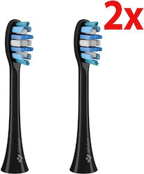 Truelife Sonicbrush Capete Periuță De Dinți Curățare Albire Negre 2 Bucăți