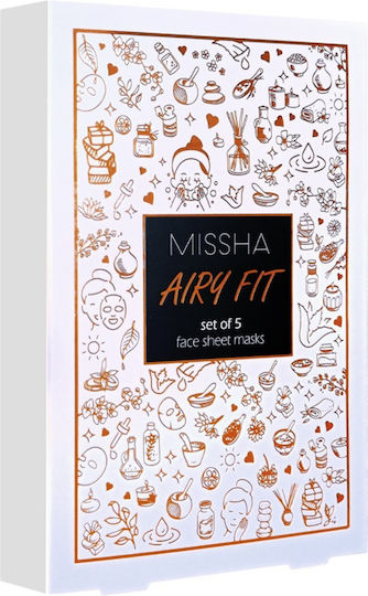 Missha Airy Fit Mask Set Sheet Mask 5 Masks 1 Pc