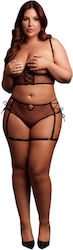 Lingerie Set Open Cup Lace Plus Size XL-4XL Leg Avenue