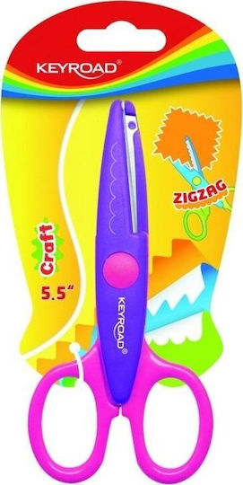 Schere Schule Keyroad Keyroad Craft Dekorative Zickzack 13cm Blister Mix Farben