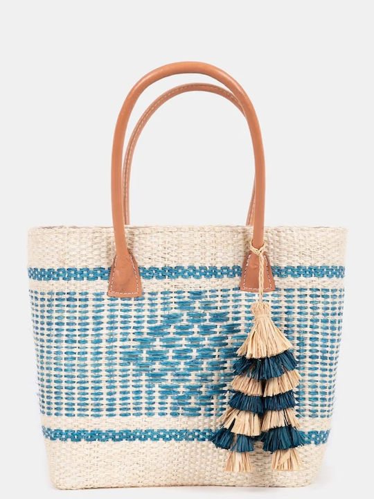 Sisal Medium Γυναικεία Τσάντα Ώμου Τιρκουάζ