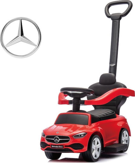 Milly Mally Mercedes C-Class Baby Push Walker with Parental Handle for 12+ Months Red