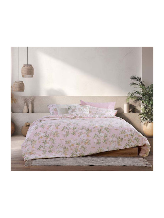 Nef-Nef Homeware Dreamel King Size Bed Sheets Set with Fitted Sheet 270x270+35cm Light Blue (4 Pieces)