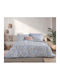 Nef-Nef Homeware Dreamel Bettlaken Super-Doppel mit Gummibettlaken 160x200+35cm Hellblau (4 Stück)