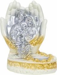 Plaster Candle Holy Family 11x8x16cm Ext 9915
