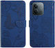 Tel1 Xiaomi Redmi 15c 4g 5g Poco C85 Skin Feel Butterfly Embossed Калъф Книга Син
