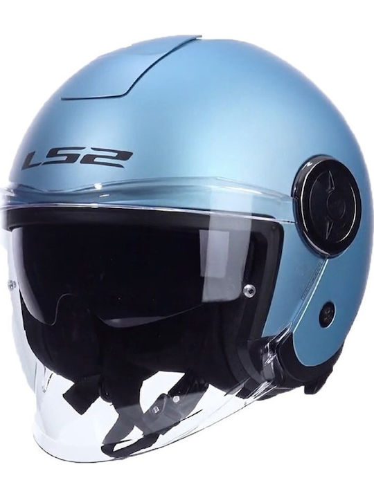 LS2 Classy OF620 Matt Pearl Blue Motorcycle Hel...