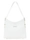 Damen Schultertasche Krokodilmuster Weiß