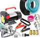 Kit Pompă Electrică de Transfer Lichide Debit 40 L Min 2800 Rpm 155w 12v Cu Baterie Autoprimantă Filtru Încorporat Rezistentă la Apă și Praf Ip55 Fontă 20 X 11 X 19 Cm
