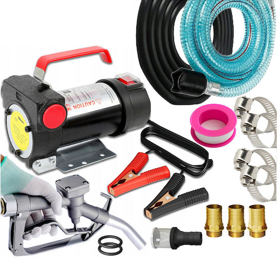 Kit Pompă Electrică de Transfer Lichide Debit 40 L Min 2800 Rpm 155w 12v Cu Baterie Autoprimantă Filtru Încorporat Rezistentă la Apă și Praf Ip55 Fontă 20 X 11 X 19 Cm