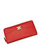 Großes Leder Damenbrieftasche Rot
