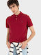 Polo Short Sleeve Blouse Burgundy