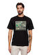 Herrenblusen T-Shirt Schwarz