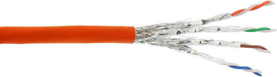 InLine S/FTP Cat.7a (10Gbps) Καλώδιο Δικτύου Ethernet 500m Πορτοκαλί