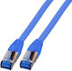 EFB S/FTP Cat.6a (Gigabit) Καλώδιο Δικτύου Ethernet 7.5m Μπλε