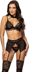 Sexy Dessous-Sets Bn Velvet Sin 3 Stücke Schwarz