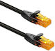 Qoltec U/UTP Cat.6 (Gigabit) Καλώδιο Δικτύου Ethernet 25m Μαύρο