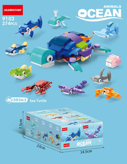 Lele Brother Educational Building Blocks Animals Ocean for 6+