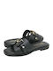 Niedel Leather Women's Flat Sandals Black