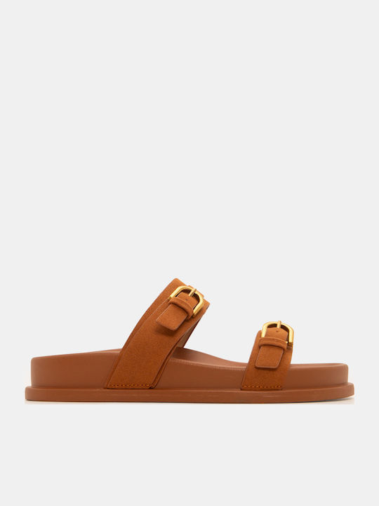 Luigi Γυναικεία Σανδάλια Flatforms Καφέ