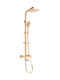 Mexen Shower Column with Bathtub Mixer Rose Gold