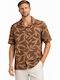Shirt Short Sleeve Men's Shirt Brown
