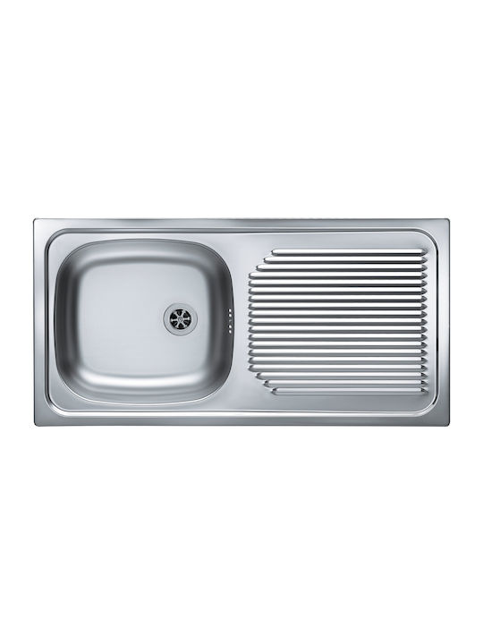 Alveus Chiuvetă Bucătărie Drop-In Inox M43.5xL86cm Gri