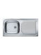 Alveus Chiuvetă Bucătărie Drop-In Inox M43.5xL86cm Gri