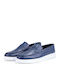 Leder Herren Mokassins in Blau Farbe