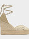 8ed Summer Women's Platform Espadrilles Style White