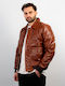 Leder Jacke Braun