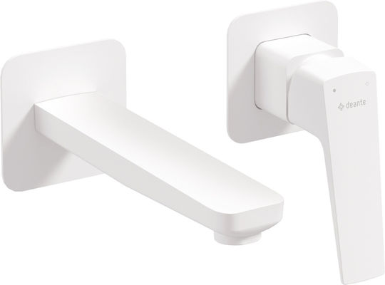 Deante Built-in Mixer & Mouthpiece Set for Bathroom Sink White