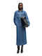 Denim Midi Rock Blau