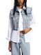Crop Women's Jean Jacket Blue