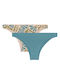 Fimelle Women's Brazil 2Pack Seamless Petrol Blue