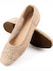 Women's Ballerina Shoes In Beige Colour