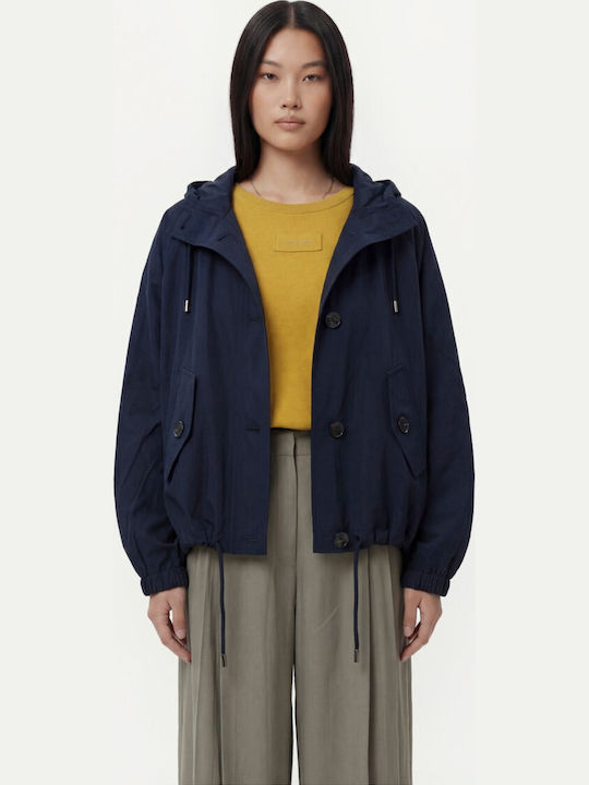 Women's Blue Gabardine with Hood