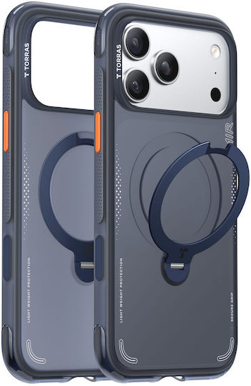 Torras Ostand Spin Air Калъф За Iphone 17 Pro Съвместим С Magsafe Полунощносин