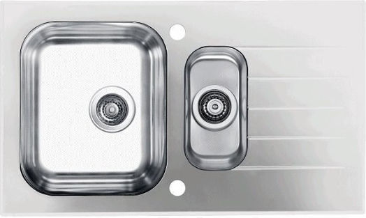 Alveus Chiuvetă Sub Masă Inox 86x50cm Albă