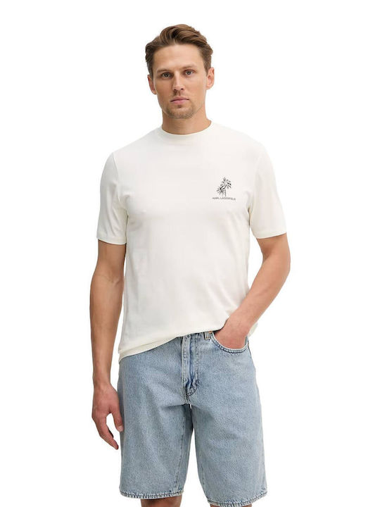 Karl Lagerfeld Crewneck T-shirt Ecru 755041-562221-80