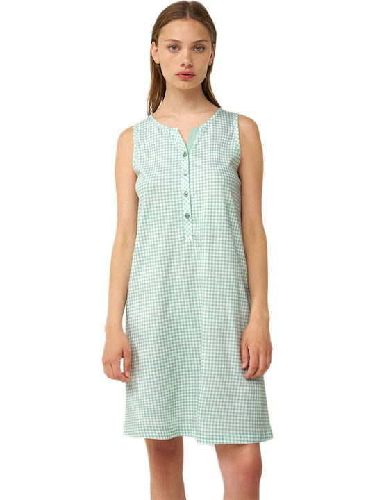 Vamp Summer Cotton Women's Nightgown Green Harbor