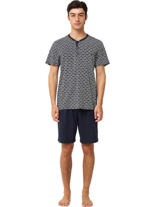 Vamp Summer Men's Cotton Pajama Blue