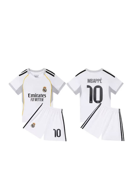 King Παιδικό Σετ Εμφάνισης Ποδοσφαίρου Mbappe “10” Real Madrit