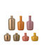 Bloomingville Bloomingville Set Dekorative Keramikvasen Mehrfarbige Maien 14cm 7 Stück