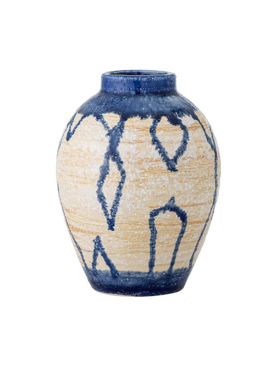 Bloomingville Dekorative Keramikvase Avon Blau 12xH16cm